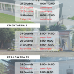 GODZINY OTWARCIA PAWILONÓW HANDLOWYCH W OKRESIE ŚWIĄTECZNYM