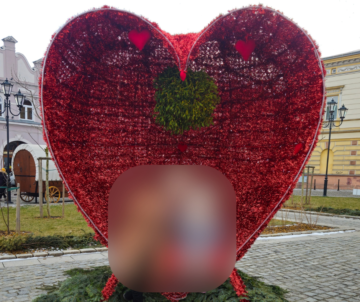 Walentynkowe serce na Rynku