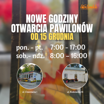Nowe godziny otwarcia pawilonów handlowych PGKiM